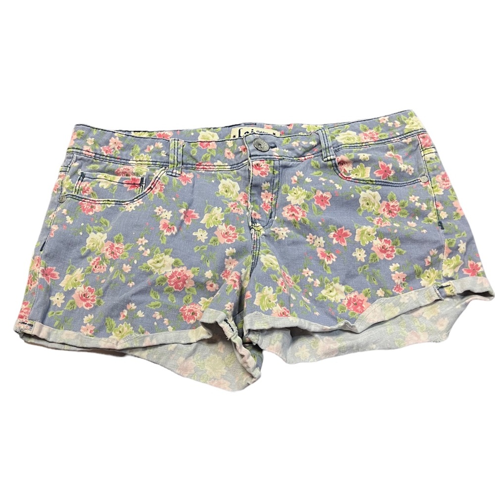 Floral denim shorts ashley low rise  size 11
